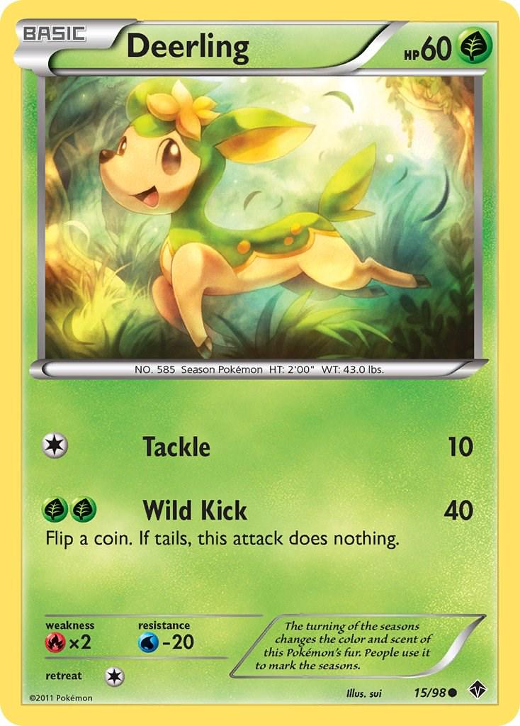 PSA 10 Deerling Emerging Powers graded Pokémon card