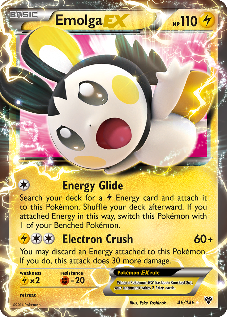 PSA 10 Emolga Legendary Treasures graded Pokémon card