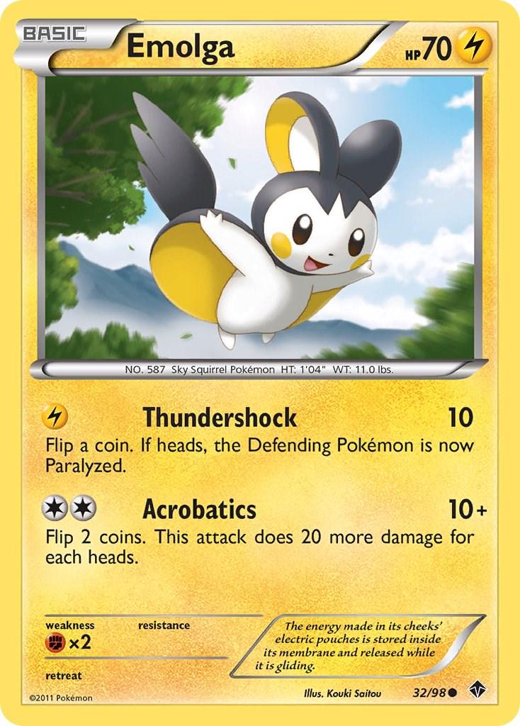 PSA 10 Emolga Emerging Powers graded Pokémon card