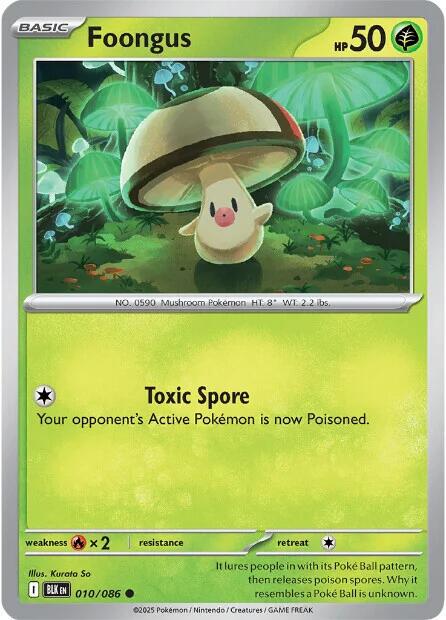 PSA 10 Foongus Boundaries Crossed graded Pokémon card