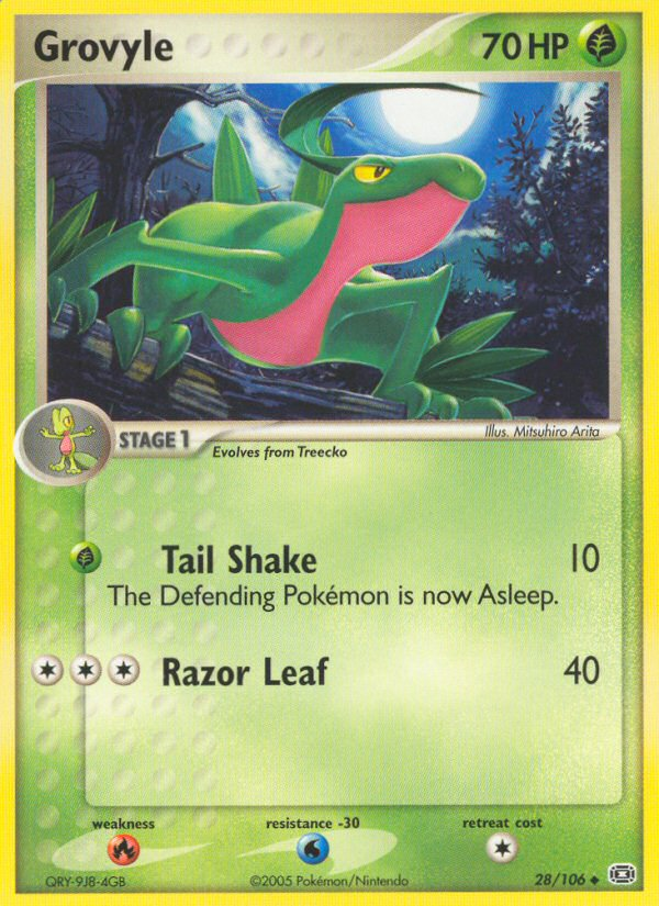 PSA 10 Grovyle EX Emerald graded Pokémon card