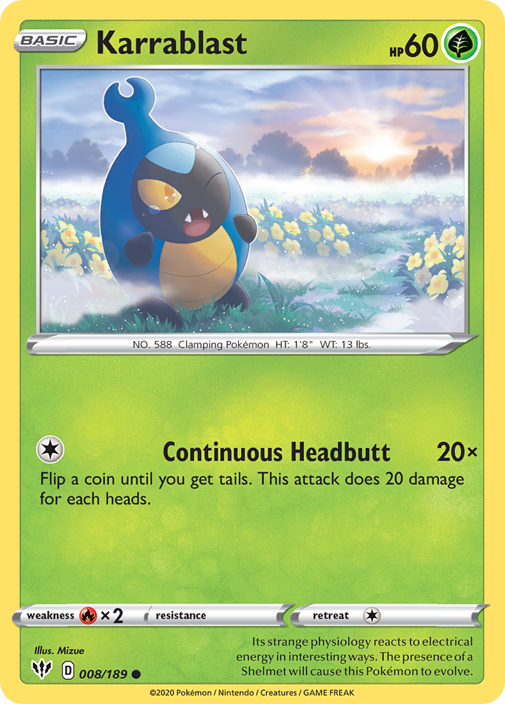PSA 10 Karrablast Darkness Ablaze graded Pokémon card