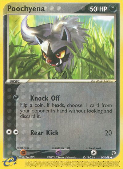 PSA 10 Poochyena EX Hidden Legends graded Pokémon card