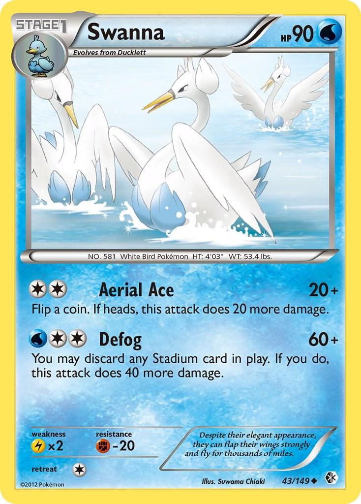 PSA 10 Swanna Boundaries Crossed graded Pokémon card