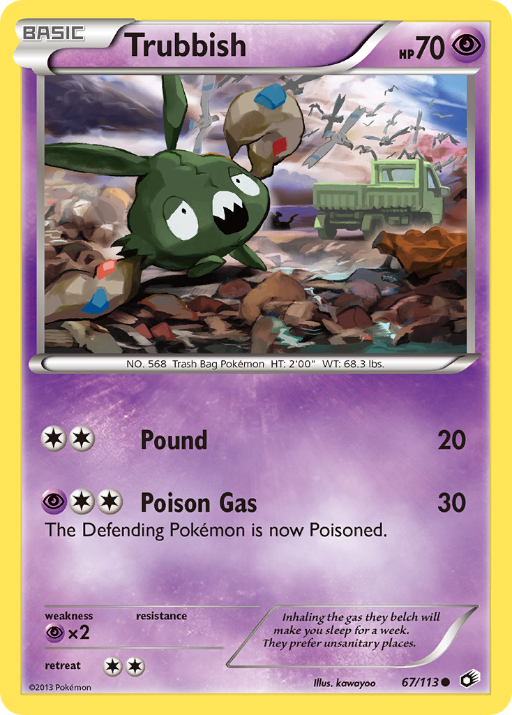 PSA 10 Trubbish Legendary Treasures graded Pokémon card