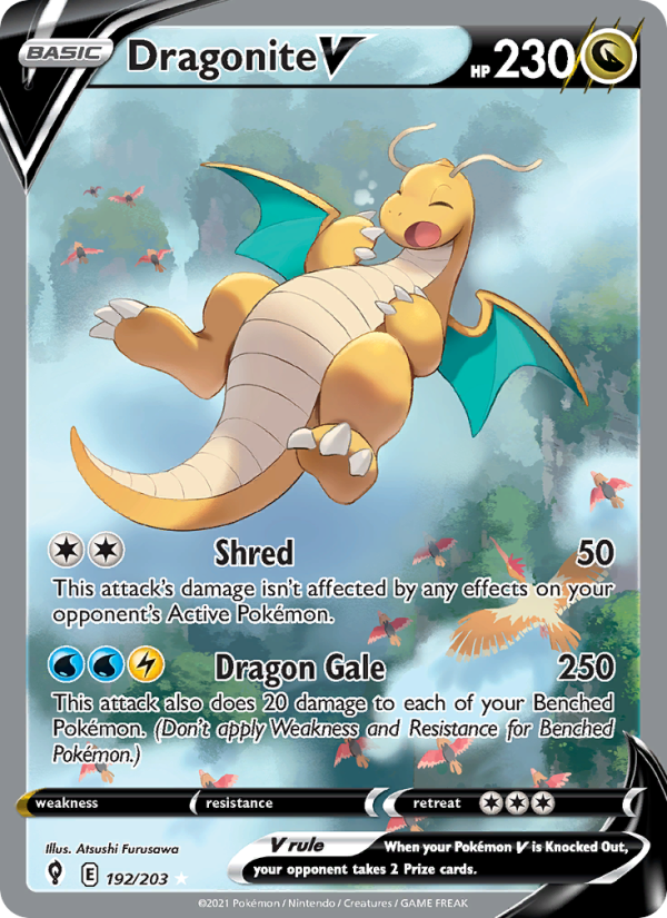 Dragonite V alternate art Evolving Skies 192/203 PSA 10 graded Pokémon card