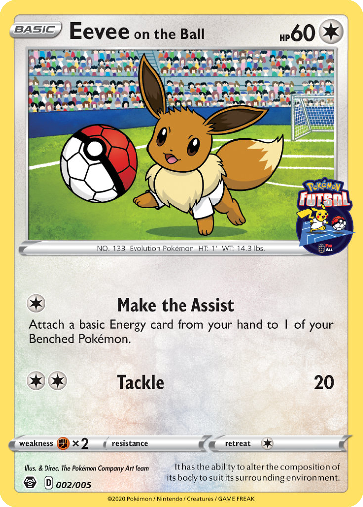 Eevee on the Ball Pokémon Futsal 2020 promo 002/005