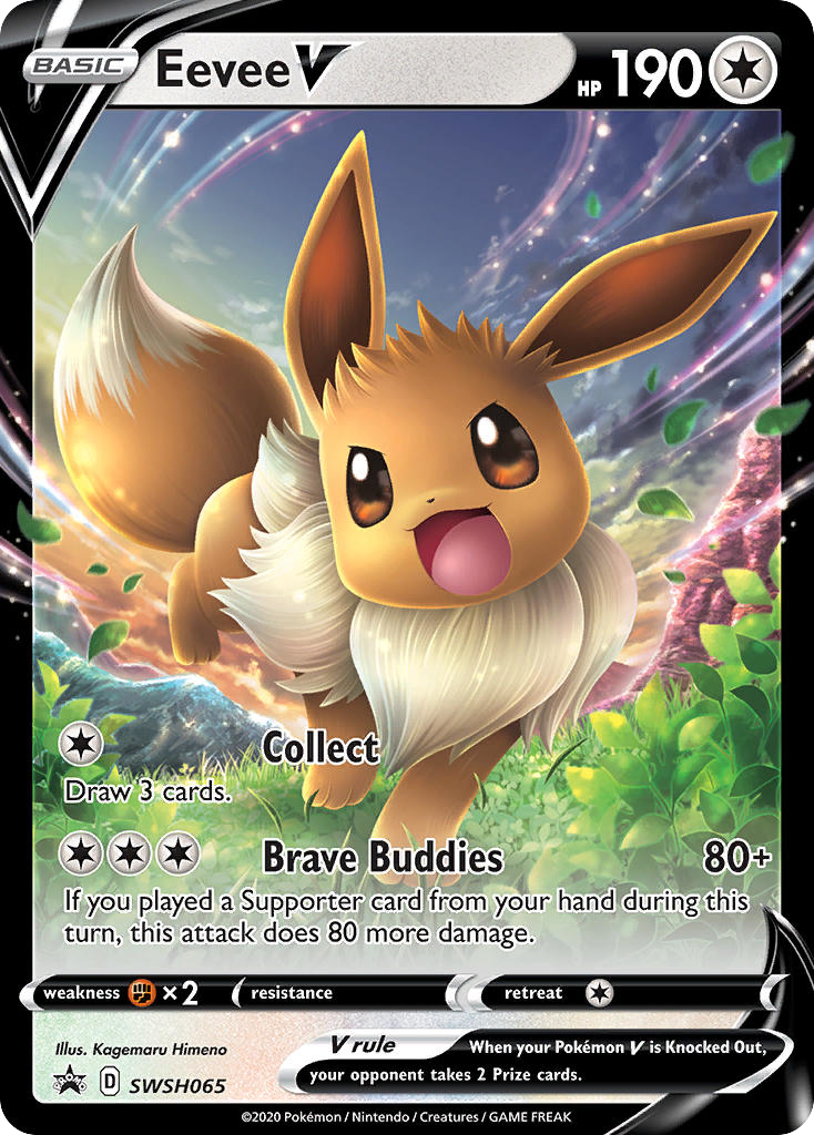 Eevee V Sword and Shield Black Star Promo SWSH065