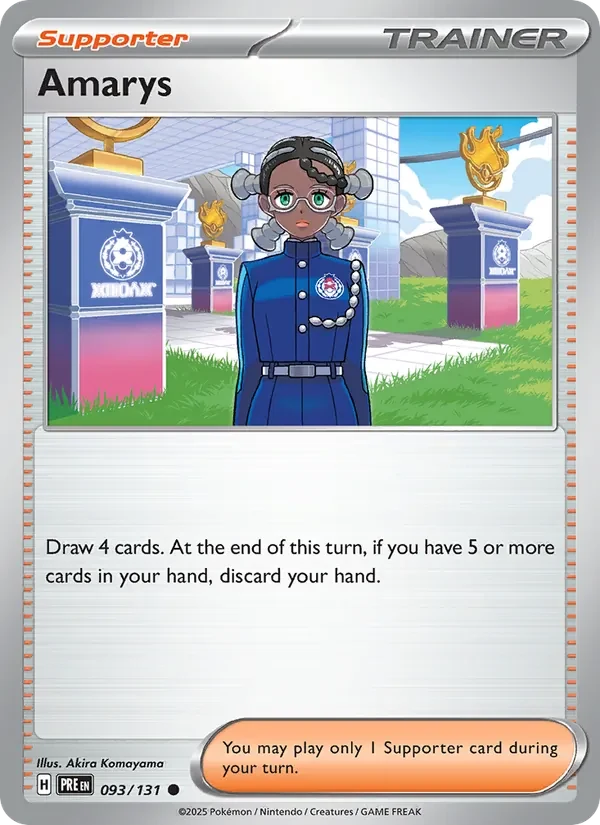Amarys 093/131 Prismatic Evolutions Pokémon card, Common, front scan