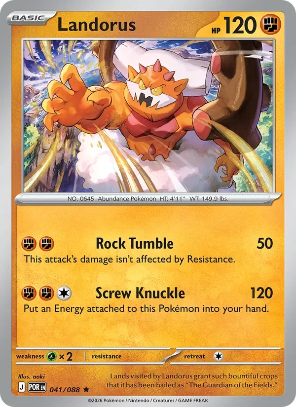 Landorus 041/088 Perfect Order Pokémon card, Rare, front scan
