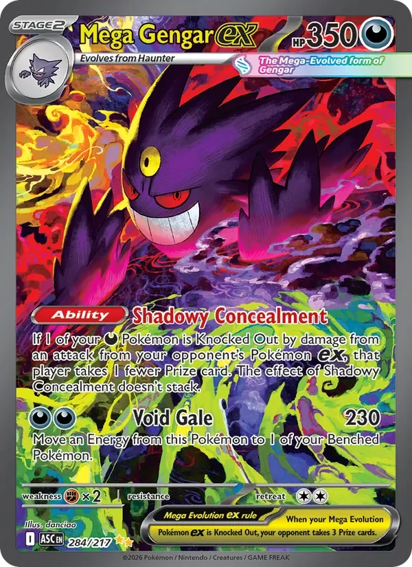 Mega Gengar ex 284/217 card scan