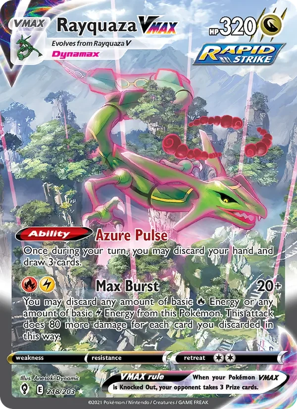 Rayquaza VMAX 218/203 card scan