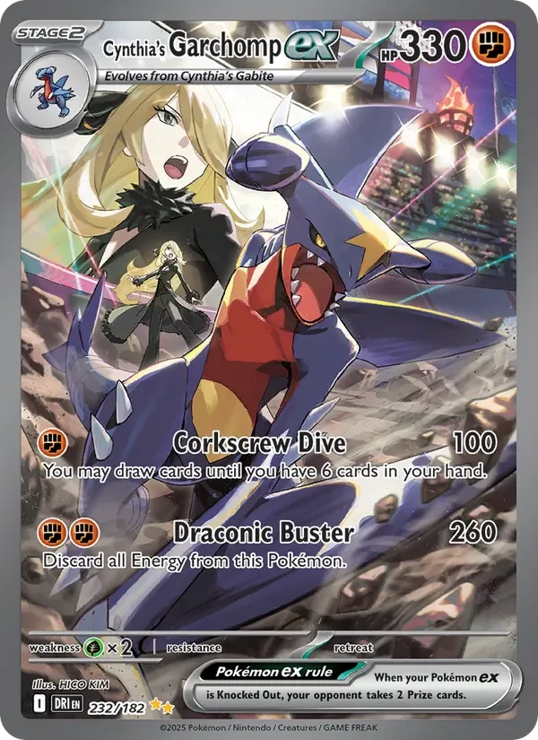 Cynthia's Garchomp ex 232/182 card scan