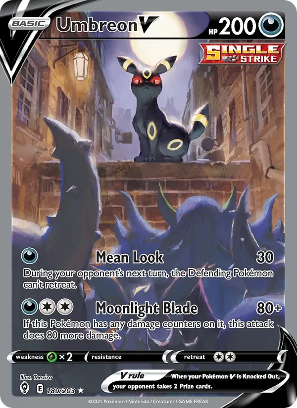 Umbreon V 189/203 card scan