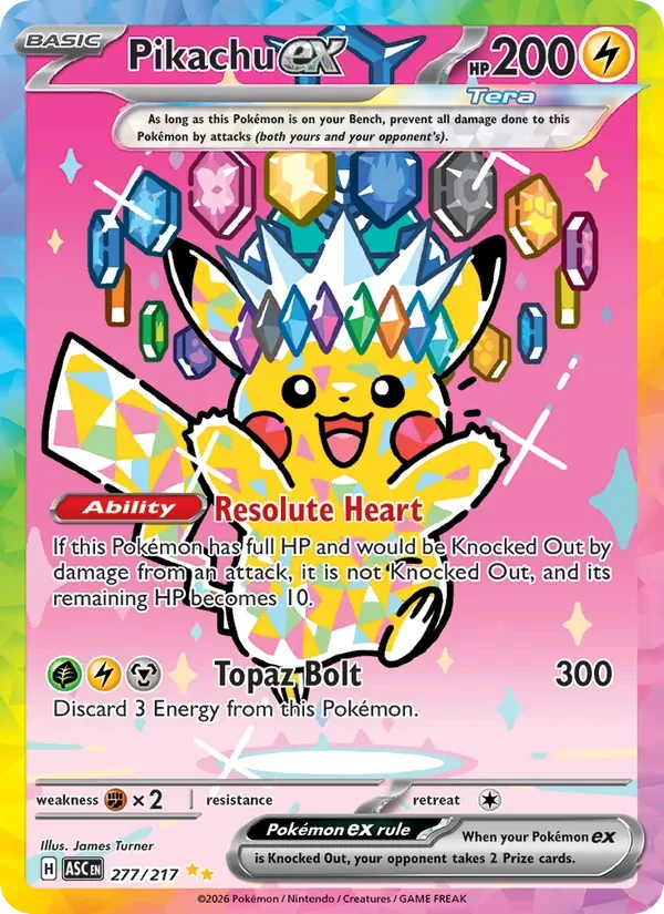 Pikachu ex 277/217 card scan