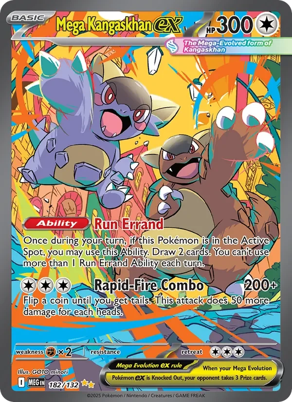 Mega Kangaskhan ex 182/132 card scan