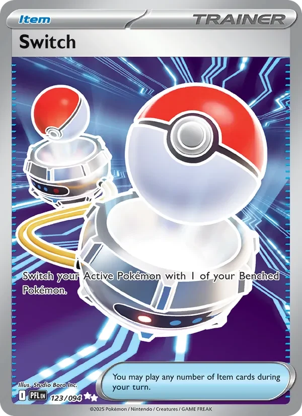 Switch 123/094 Phantasmal Flames Pokémon card, Ultra Rare, front scan