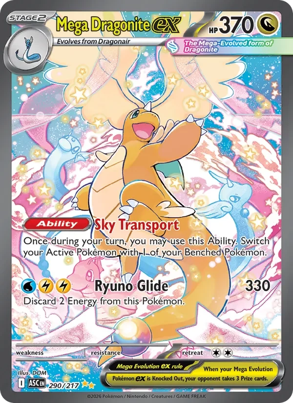 Mega Dragonite ex 290/217 card scan