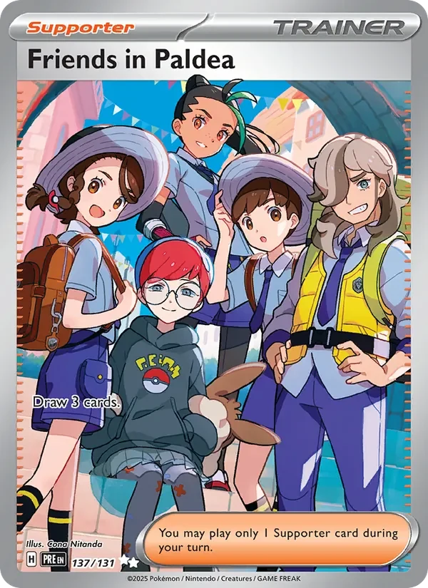 Friends in Paldea 137/131 Prismatic Evolutions Pokémon card, Ultra Rare, front scan