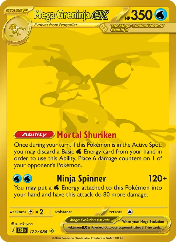Mega Greninja ex 122/086 card scan