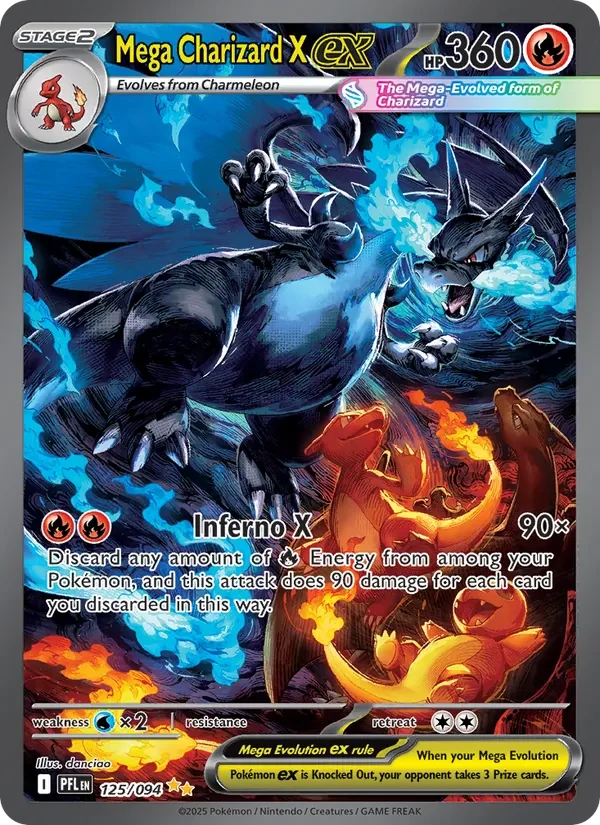 Mega Charizard X ex 125/094 card scan