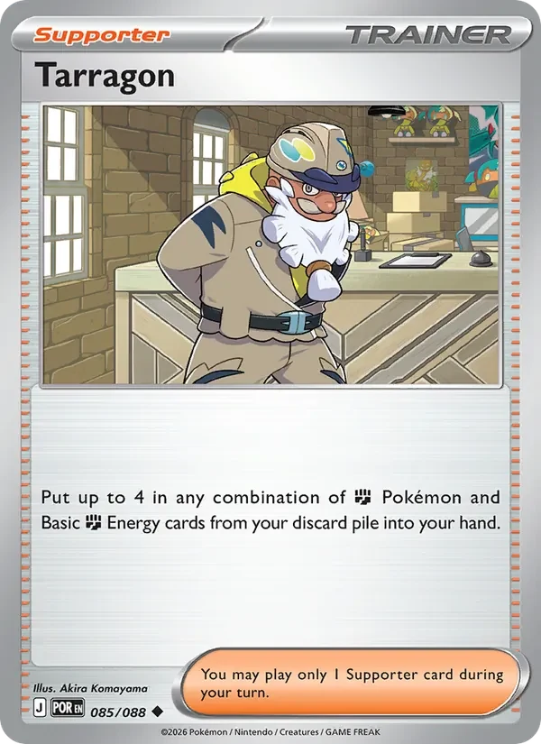 Tarragon 085/088 Perfect Order Pokémon card, Uncommon, front scan