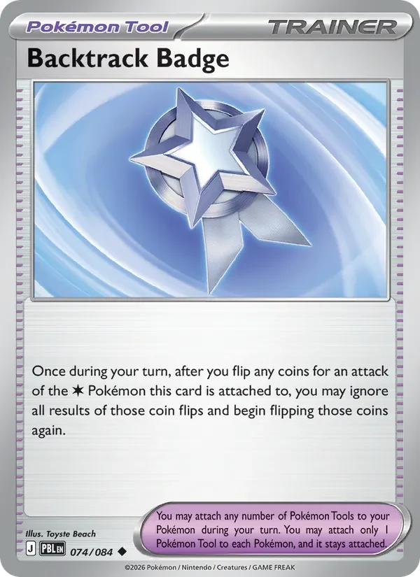 Backtrack Badge 074/084 Pitch Black Pokémon card, Uncommon, front scan