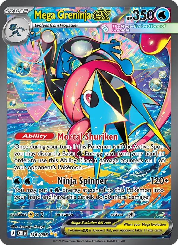 Mega Greninja ex 116/086 card scan