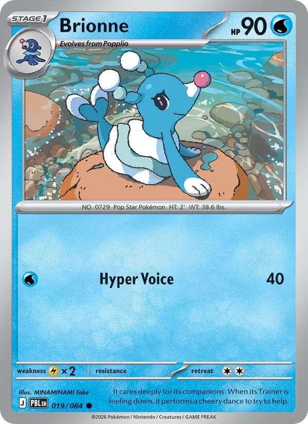 Brionne 019/084 Pitch Black Pokémon card, Common, front scan