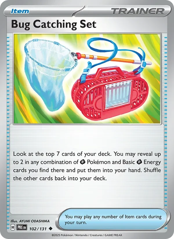 Bug Catching Set 102/131 Prismatic Evolutions Pokémon card, Uncommon, front scan