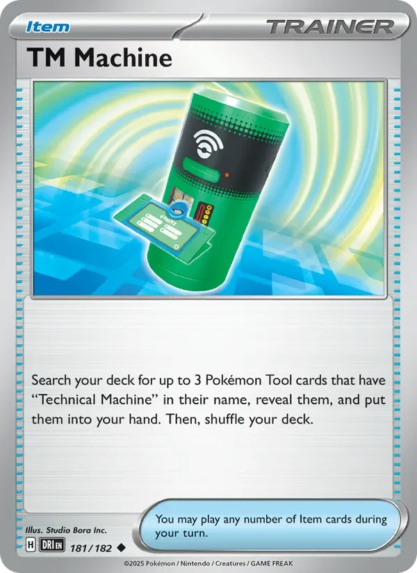 TM Machine 181/182 Destined Rivals Pokémon card, Uncommon, front scan