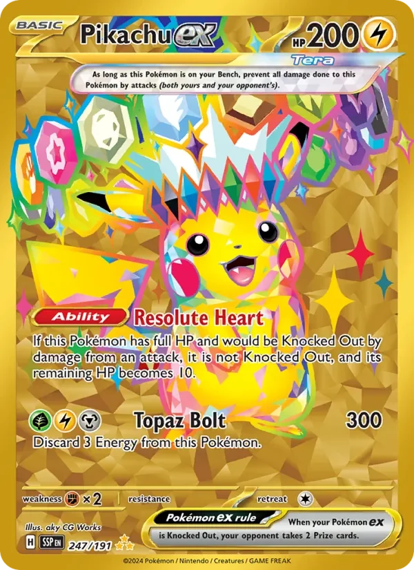 Pikachu ex 247/191 card scan