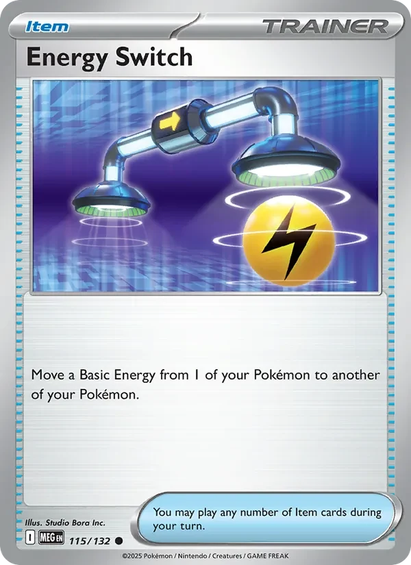 Energy Switch 115/132 Mega Evolution Pokémon card, Common, front scan