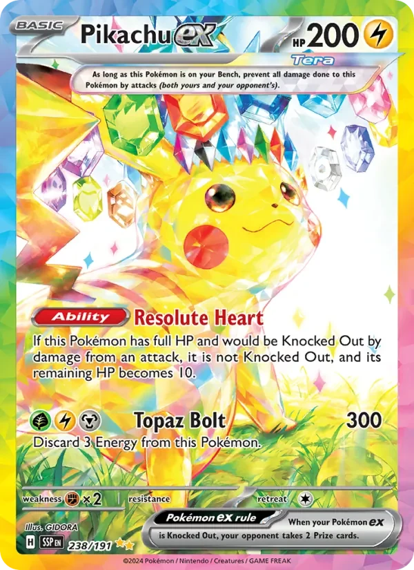 Pikachu ex 238/191 card scan