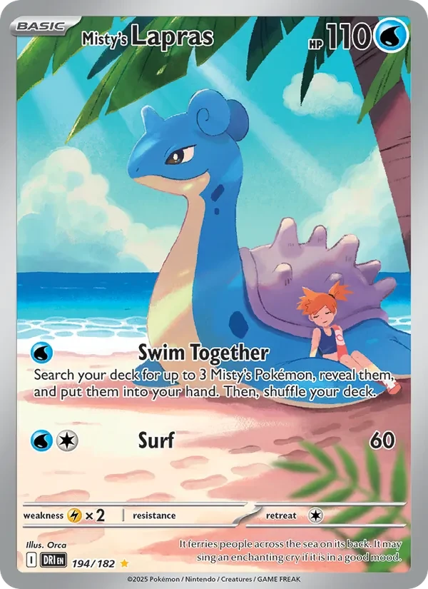 Misty's Lapras 194/182 card scan