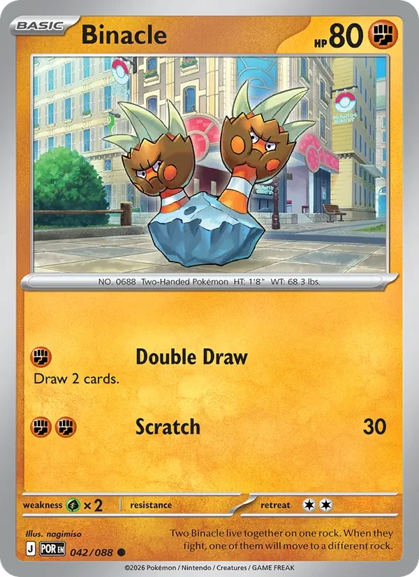 Binacle 042/088 Perfect Order Pokémon card, Common, front scan