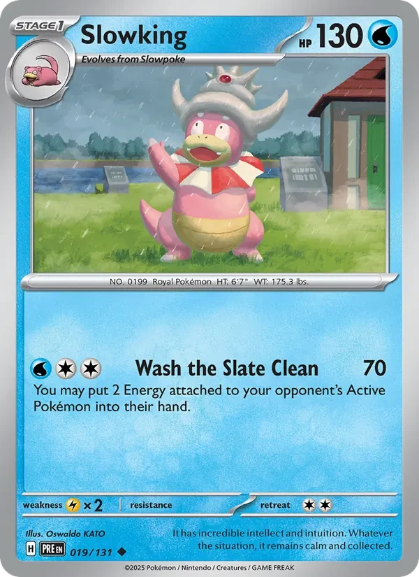 Slowking 019/131 Prismatic Evolutions Pokémon card, Uncommon, front scan