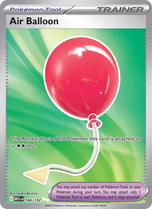 Air Balloon 166/132 Mega Evolution Pokémon card, Ultra Rare, front scan