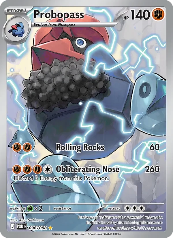 Probopass 096/088 Perfect Order Pokémon card, Illustration Rare, front scan