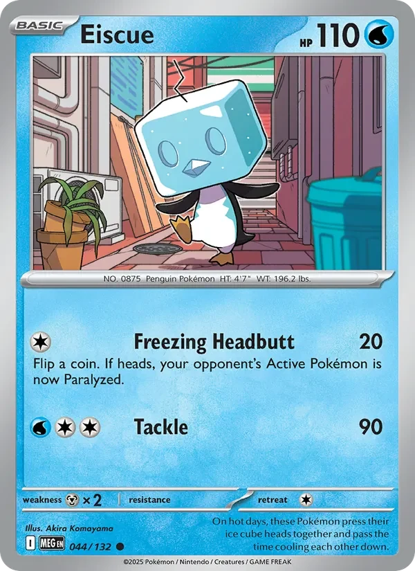 Eiscue 044/132 Mega Evolution Pokémon card, Common, front scan