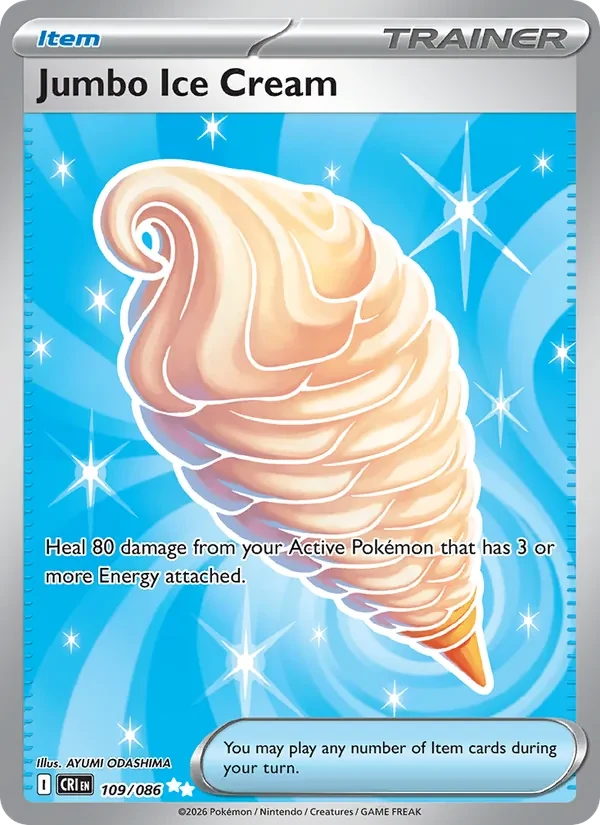 Jumbo Ice Cream 109/086 Chaos Rising Pokémon card, Ultra Rare, front scan