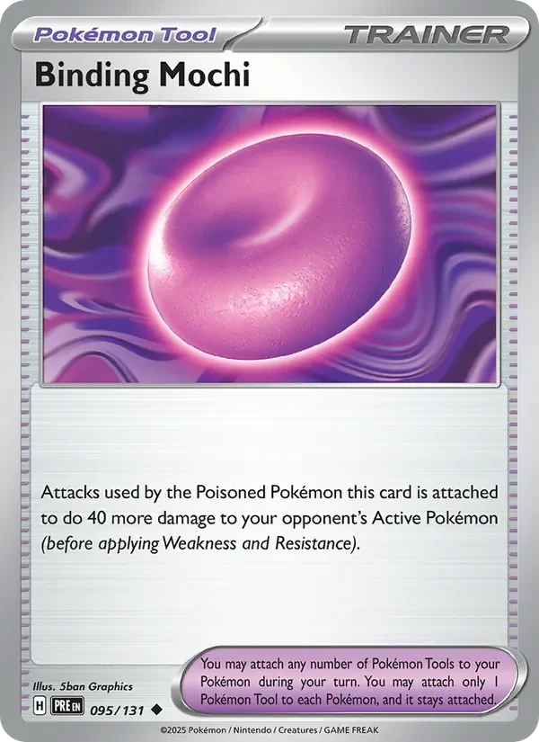 Binding Mochi 095/131 Prismatic Evolutions Pokémon card, Uncommon, front scan