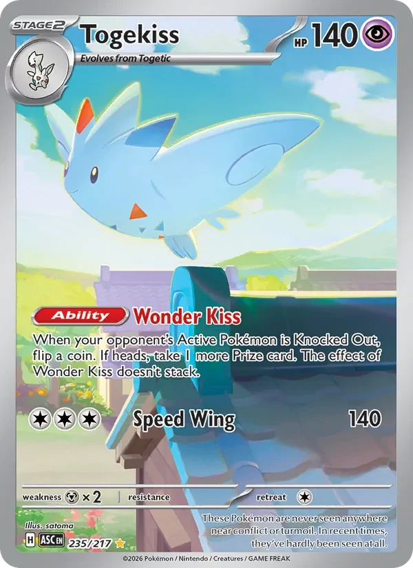 Togekiss 235/217 Ascended Heroes Pokémon card, Illustration Rare, front scan