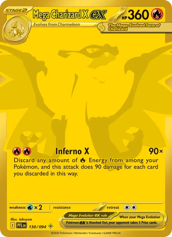 Mega Charizard X ex 130/094 card scan