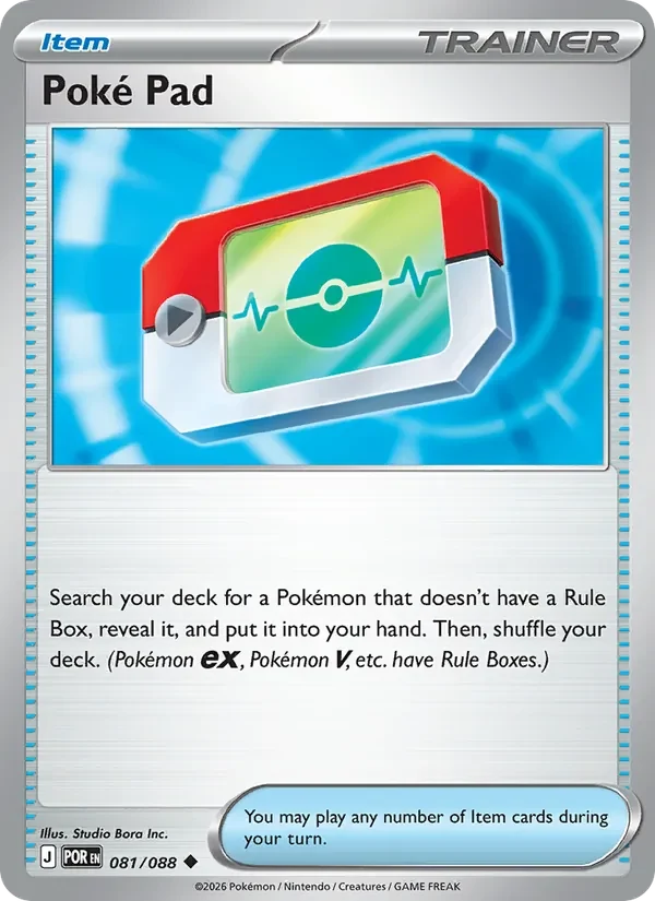 Poké Pad 081/088 Perfect Order Pokémon card, Uncommon, front scan