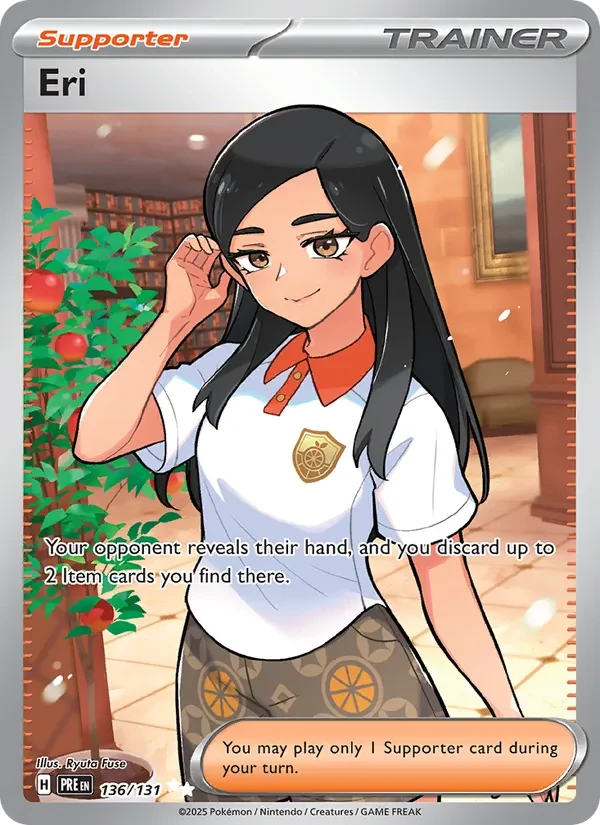 Eri 136/131 Prismatic Evolutions Pokémon card, Ultra Rare, front scan