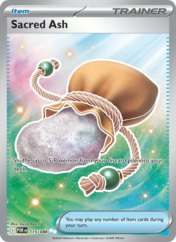Sacred Ash 115/088 Perfect Order Pokémon card, Ultra Rare, front scan