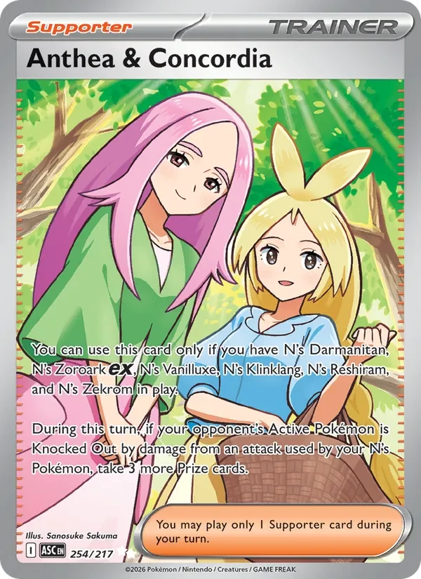 Anthea & Concordia 254/217 Ascended Heroes Pokémon card, Ultra Rare, front scan