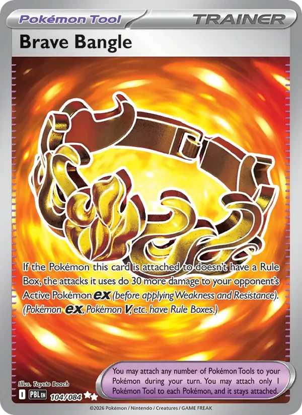 Brave Bangle 104/084 Pitch Black Pokémon card, Ultra Rare, front scan