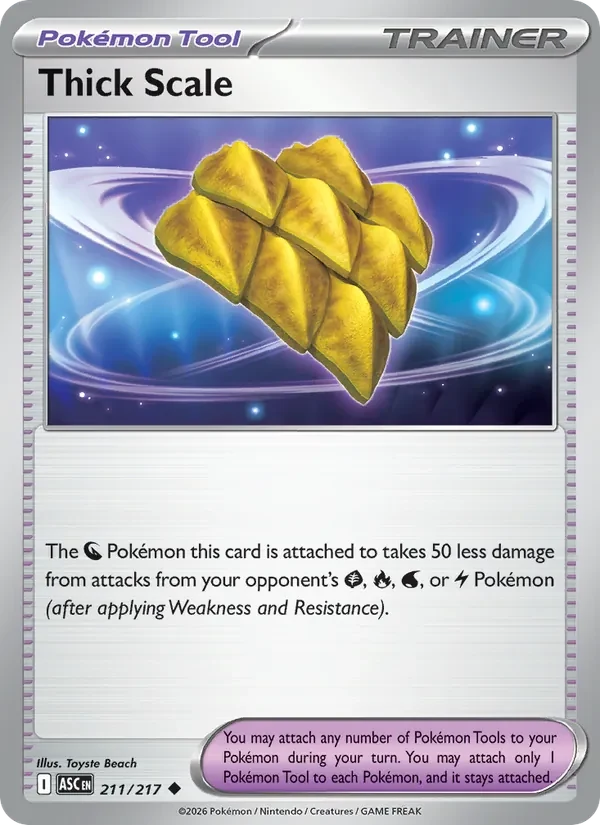 Thick Scale 211/217 Ascended Heroes Pokémon card, Uncommon, front scan